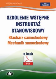 Szkolenie wstpne Instrukta stanowiskowy Blacharz samochodowy. Mechanik samochodowy, Bogdan Rczkowski