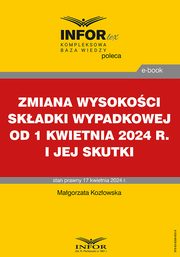 Zmiana wysokoci skadki wypadkowej od 1 kwietnia 2024 r. i jej skutki, Magorzata Kozowska