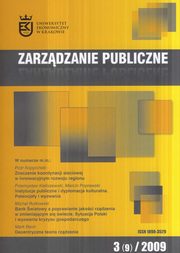 ksiazka tytu: Zarzdzanie Publiczne nr 3(9)/2009 autor: 