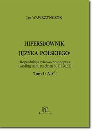 Hipersownik jzyka Polskiego Tom 1: A-, Jan Wawrzyczyk