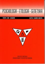 ksiazka tytu: Psychologia-Etologia-Genetyka nr 20/2009 autor: 