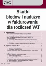 ksiazka tytu: Skutki bdw i naduy w fakturowaniu dla rozlicze VAT autor: Aneta Szwch