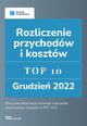 Rozliczenie przychodw i kosztw - TOP 10 Grudzie 2022, Kinga Jaczak, Beata Kostrzycka, Andrzej Lazarowicz, Marcin Sdej, Zesp Wfirma.pl