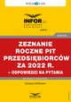 Rozliczenie roczne PIT przedsibiorcw za 2022 r. ? odpowiedzi na pytania, Grzegorz Zikowski