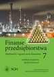 Finanse przedsibiorstwa 7. Moliwoci i ograniczenia finansowe, 