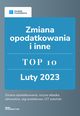 Zmiana opodatkowania i inne. TOP 10 luty 2023, Beata Ilnicka, Kinga Jaczak, Magorzata Lewandowska, Ewa Szpytko-Waszczyszyn, Katarzyna Tokarczyk, Zesp Wfirma.pl